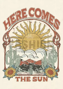 Here Comes The Sun Sunflower T-Shirt Tee - Apricot 9 Here Comes The Sun Sunflower T-Shirt Tee - Apricot -Garment Sale Store SCM016893 3 52514083819694 124