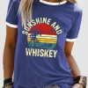Sunshine And Whiskey T-Shirt Tee - Blue -Garment Sale Store SCM016930 1 52933500622256 124