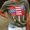 American Flag Ice Cream T-Shirt Tee - Army Green 2 American Flag Ice Cream T-Shirt Tee - Army Green -Garment Sale Store SCM016933 1 52433064585686 124