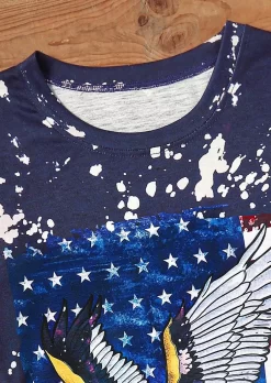 USA 1776 American Flag Eagle T-Shirt Tee - Navy Blue 10 USA 1776 American Flag Eagle T-Shirt Tee - Navy Blue -Garment Sale Store SCM017037 1 60152811372333 124