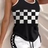Checkered Tank And Drawstring Shorts Pajamas Set -Garment Sale Store SCM017043 1 60888711686938 124
