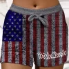 We The People American Flag Ribbed Drawstring Pocket Shorts -Garment Sale Store SCM017249 3 60841288203997 124