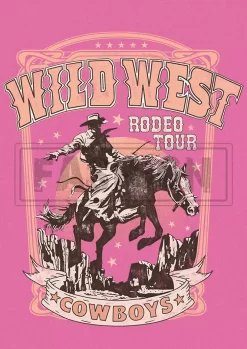 Wild West Rodeo Tour Cowboys O-Neck T-Shirt Tee - Rose Red 9 Wild West Rodeo Tour Cowboys O-Neck T-Shirt Tee - Rose Red -Garment Sale Store SCM017263 2 60774567320235 124