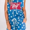 Merica Star Hooded Tank And Shorts Pajamas Set - Blue 1 Merica Star Hooded Tank And Shorts Pajamas Set - Blue -Garment Sale Store SCM017362 1 60519093339056 124