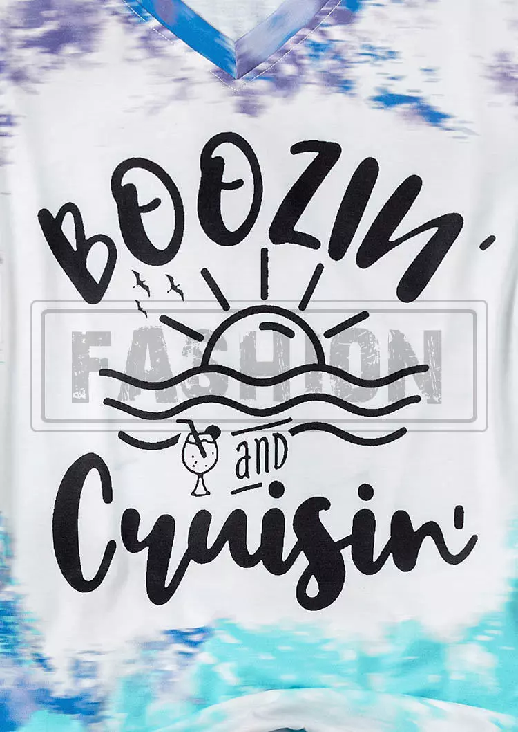 Boozin' And Cruisin' Tie Dye T-Shirt Tee 5 Boozin' And Cruisin' Tie Dye T-Shirt Tee - Image 3