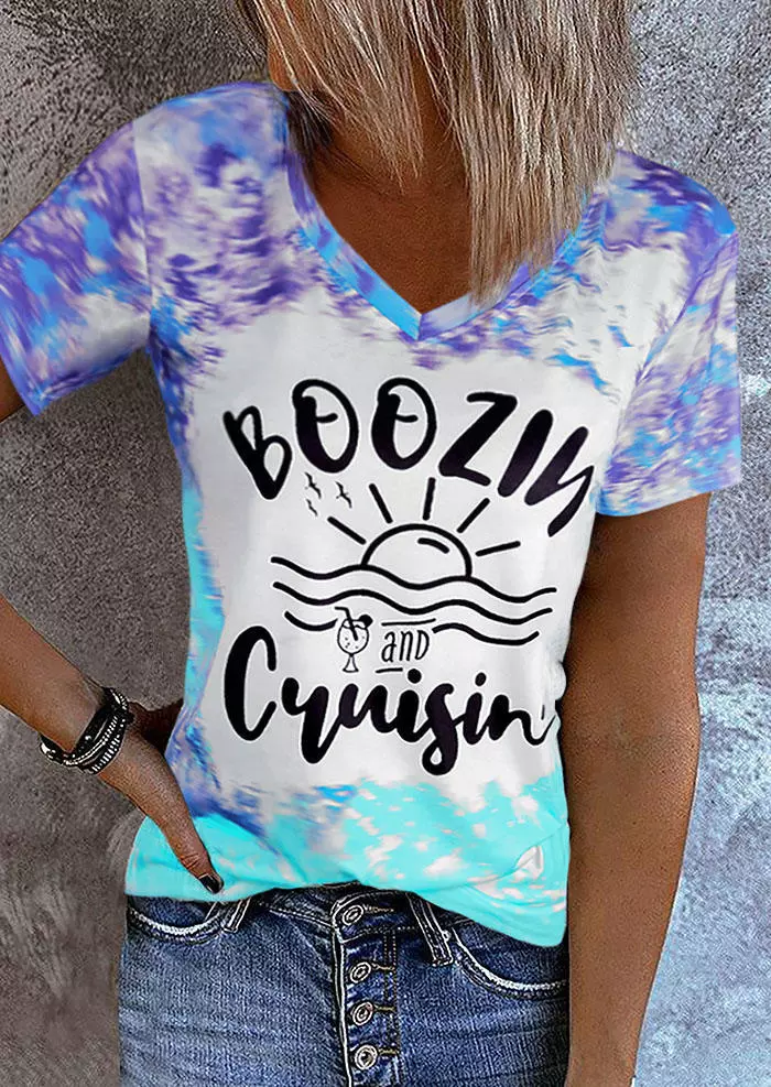 Boozin' And Cruisin' Tie Dye T-Shirt Tee 7 Boozin' And Cruisin' Tie Dye T-Shirt Tee - Image 5