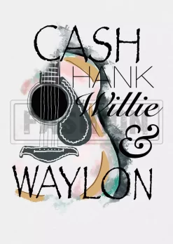 Cash Hank Willie Waylon O-Neck T-Shirt Tee - White 9 Cash Hank Willie Waylon O-Neck T-Shirt Tee - White -Garment Sale Store SCM018027 1 61957291736137 124