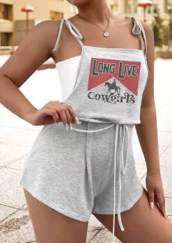 Long Live Cowgirls Overall Romper - Gray -Garment Sale Store SCM018028 1 62911383636578 124