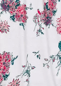 Floral Three Quarter Sleeve Open Front Cardigan 9 Floral Three Quarter Sleeve Open Front Cardigan -Garment Sale Store SCM018367 1 70340732787124 124