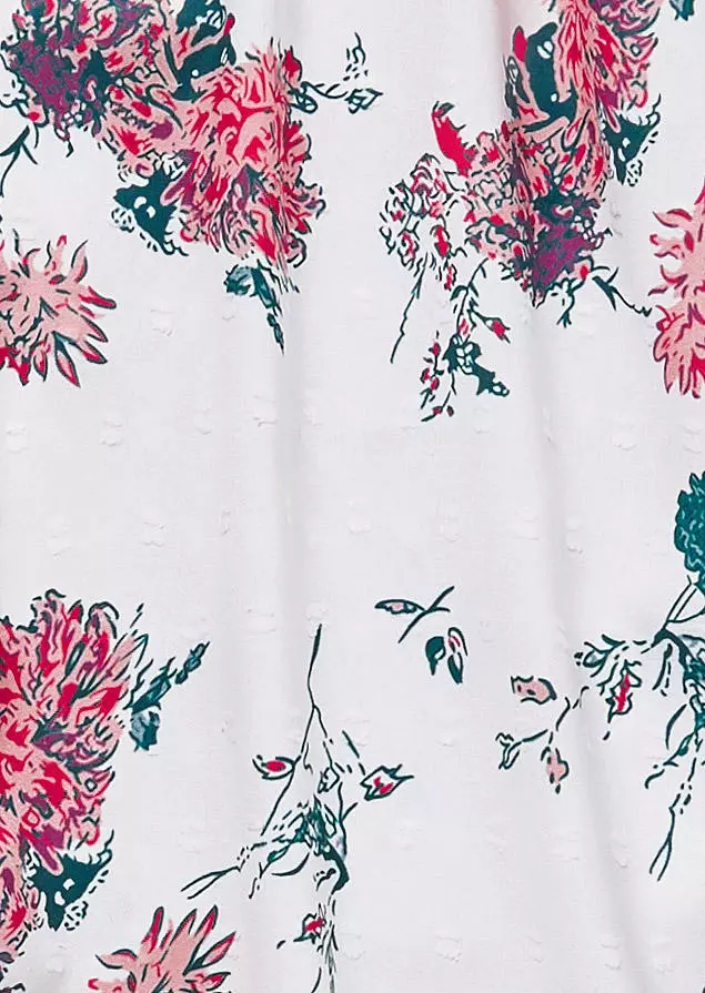 Floral Three Quarter Sleeve Open Front Cardigan 6 Floral Three Quarter Sleeve Open Front Cardigan - Image 4