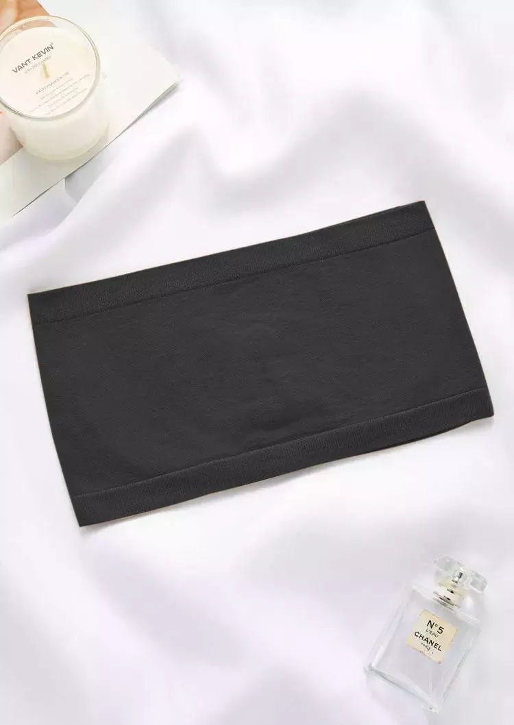 Seamless Strapless Bandeau Bra - Black 7 Seamless Strapless Bandeau Bra - Black - Image 5