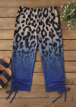 Leopard Gradient Drawstring Capri Leggings -Garment Sale Store SCM018557 1 71018804480840 124