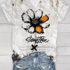 Daisy Stay Free Tie Dye V-Neck T-Shirt Tee 1 Daisy Stay Free Tie Dye V-Neck T-Shirt Tee -Garment Sale Store SCM018641 1 71278687920414 124