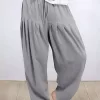 Pleated Drawstring Comfortable Loose Radish Pants - Gray -Garment Sale Store SCM018895 1 71810192976362 124