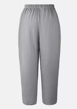 Pleated Drawstring Comfortable Loose Radish Pants - Gray -Garment Sale Store SCM018895 4 71810192856441 124
