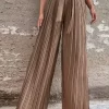 Pleated High Waist Chiffon Wide Leg Pants - Khaki 2 Pleated High Waist Chiffon Wide Leg Pants - Khaki -Garment Sale Store SCM018932 1 71839570227894 124