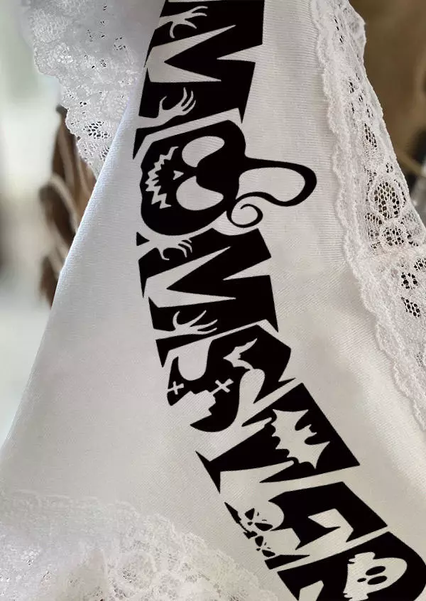 Halloween Monster Lace Splicing Panties - White 4 Halloween Monster Lace Splicing Panties - White - Image 2