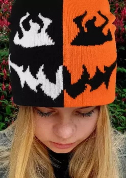 Halloween Devil Color Block Knitted Hat