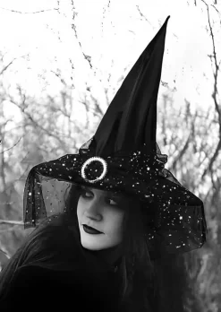 Halloween Spider Web Witch Hat
