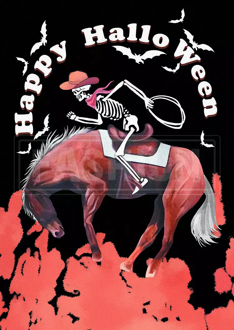 Happy Halloween Skeleton Horse Bat Hoodie 6 Happy Halloween Skeleton Horse Bat Hoodie - Image 4