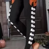 Halloween Pumpkin Face Skinny Leggings - Black -Garment Sale Store SCM019614 1 81585837167744 124