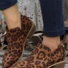 Leopard Zipper Western Chunky Ankle Boots -Garment Sale Store SCM019820 1 81809803929249 124