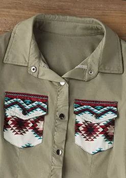 Aztec Geometric Button Turn-Down Collar Jacket -Garment Sale Store SCM019835 1 81775678606784 124