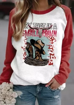 Steer Skull Letter Graphic Sweatshirt