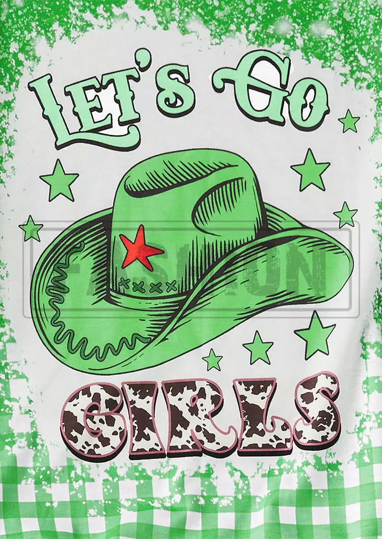 Let's Go Girls Plaid Bleached Sweatshirt - Green 7 Let's Go Girls Plaid Bleached Sweatshirt - Green - Image 5