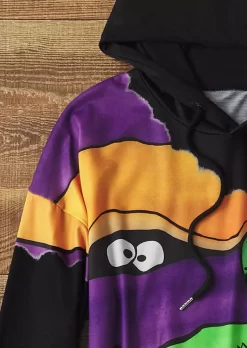 Halloween Spider Color Block Kangaroo Pocket Hoodie -Garment Sale Store SCM019965 1 91277615482657 124