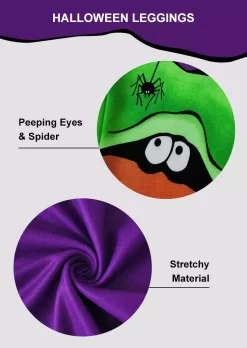 Halloween Spider Color Block Skinny Leggings -Garment Sale Store SCM019968 1 A0975106036231 124