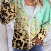 Leopard Kangaroo Pocket Zipper Hoodie - Green 2 Leopard Kangaroo Pocket Zipper Hoodie - Green -Garment Sale Store SCM020031 1 82569137099121 124