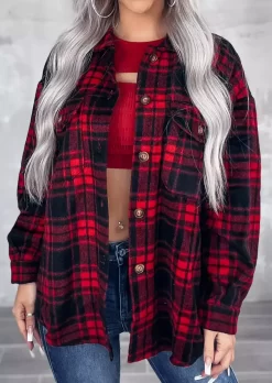 Classic Plaid Turn-Down Collar Shirt Jacket -Garment Sale Store SCM020120 1 83064342877349 124