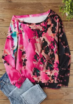 Tie Dye Color Block Sweatshirt Without Lace Camisole 8 Tie Dye Color Block Sweatshirt Without Lace Camisole -Garment Sale Store SCM020130 1 90795845342927 124