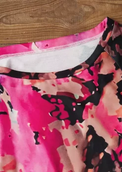 Tie Dye Color Block Sweatshirt Without Lace Camisole 9 Tie Dye Color Block Sweatshirt Without Lace Camisole -Garment Sale Store SCM020130 1 90795845378842 124