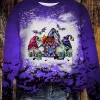 Halloween Gnomies Bat Spider Bleached Sweatshirt -Garment Sale Store SCM020147 1 83146637228522 124