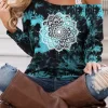 Tie Dye Floral Cold Shoulder Sweatshirt Without Lace Camisole 1 Tie Dye Floral Cold Shoulder Sweatshirt Without Lace Camisole -Garment Sale Store SCM020182 1 82626212544928 124