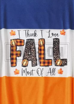 I Think I Love Fall Most Of All Color Block Plaid Leopard Sweatshirt 9 I Think I Love Fall Most Of All Color Block Plaid Leopard Sweatshirt -Garment Sale Store SCM020185 1 82552956930012 124