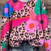 Color Block Floral Leopard Sweatshirt -Garment Sale Store SCM020208 1 90556838458658 124