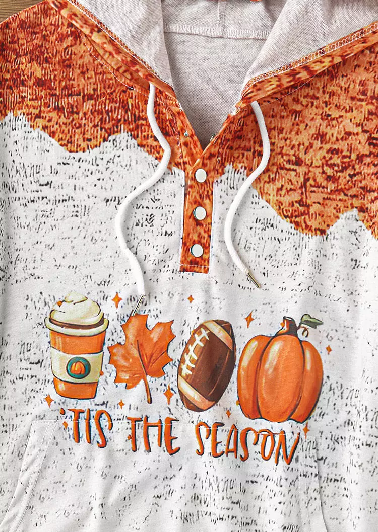 'Tis The Season Maple Leaf Pumpkin Soccer Kangaroo Pocket Hoodie 5 'Tis The Season Maple Leaf Pumpkin Soccer Kangaroo Pocket Hoodie - Image 3