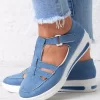 Hollow Out Round Toe Platforms Sneakers - Blue 2 Hollow Out Round Toe Platforms Sneakers - Blue -Garment Sale Store SCM020234 3 82509372819773 124