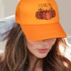 It's Fall Y'all Leopard Plaid Polka Dot Pumpkin Baseball Cap