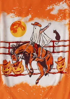 Halloween Ghost Pumpkin Face Cat Sweatshirt - Orange -Garment Sale Store SCM020287 1 90505574734242 124