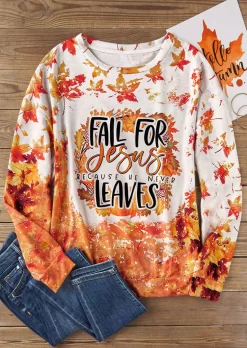 Fall For Jesus Because He Never Leaves Maple Leaf Sweatshirt - Orange 9 Fall For Jesus Because He Never Leaves Maple Leaf Sweatshirt - Orange -Garment Sale Store SCM020312 1 90149267209772 124