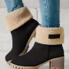Winter Cashmere Warm Low-Heeled Snow Boots - Black 2 Winter Cashmere Warm Low-Heeled Snow Boots - Black -Garment Sale Store SCM020451 1 92709554241526 124