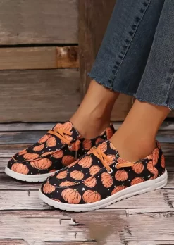 Pumpkin Star Lace Up Flat Sneakers 7 Pumpkin Star Lace Up Flat Sneakers -Garment Sale Store SCM020453 1 90843951744542 124