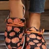 Pumpkin Star Lace Up Flat Sneakers 2 Pumpkin Star Lace Up Flat Sneakers -Garment Sale Store SCM020453 1 90843952335651 124