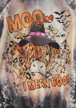 Halloween Moo I Mean Boo Highland Cattle Bat Sweatshirt 7 Halloween Moo I Mean Boo Highland Cattle Bat Sweatshirt -Garment Sale Store SCM020568 2 91444460147312 124
