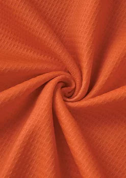 Striped Drawstring Waffle Fake Two-Piece Sweatshirt - Orange 9 Striped Drawstring Waffle Fake Two-Piece Sweatshirt - Orange -Garment Sale Store SCM020587 1 A1717267773901 124