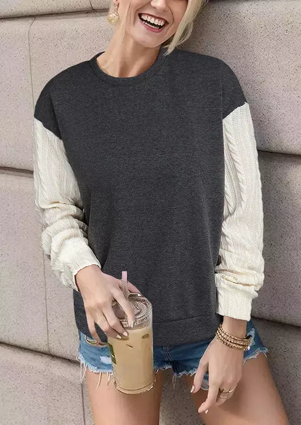 Jacquard Concise O-Neck Sweatshirt 3 Jacquard Concise O-Neck Sweatshirt